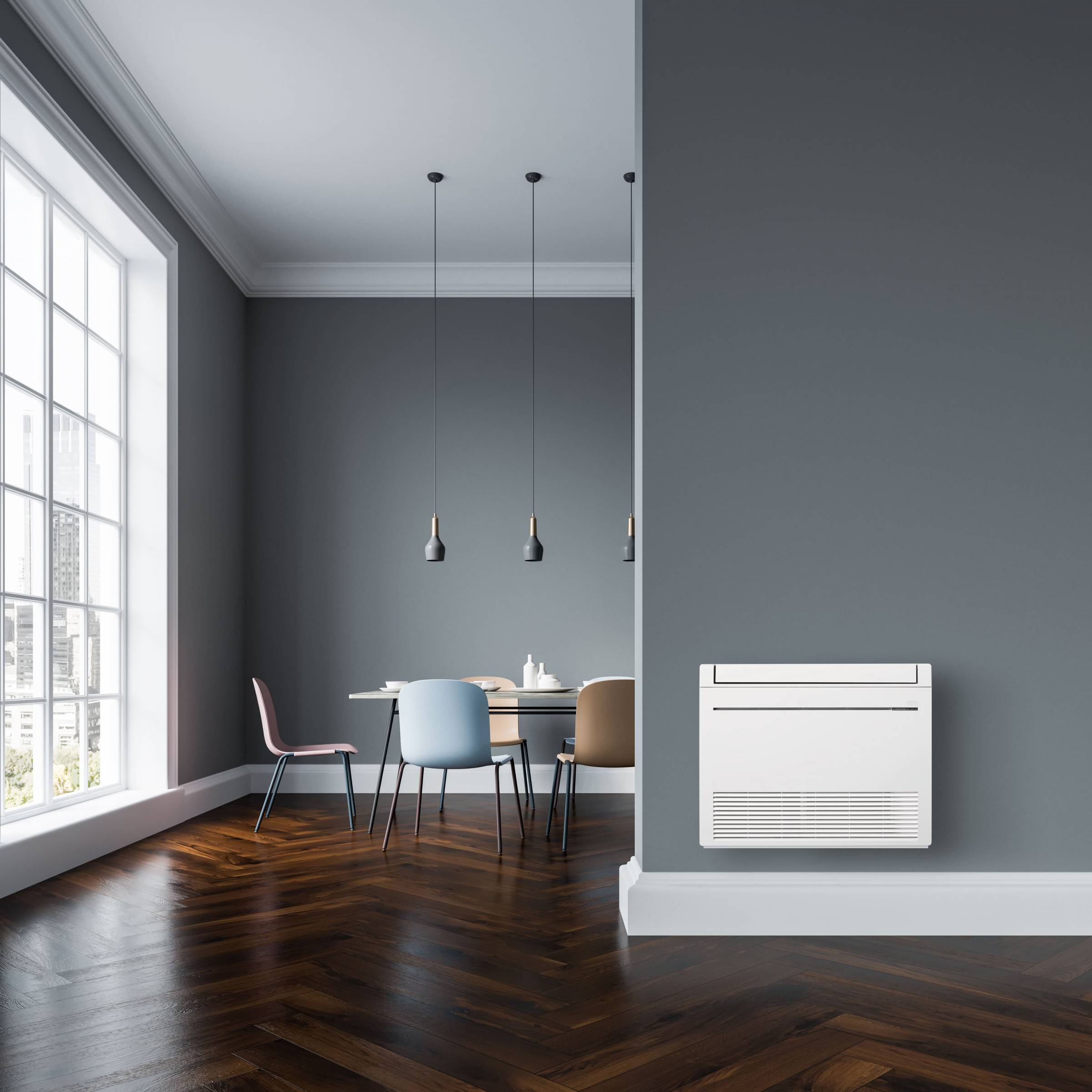 Climatisation réversible console dans un logement à Champigny-sur-Marne