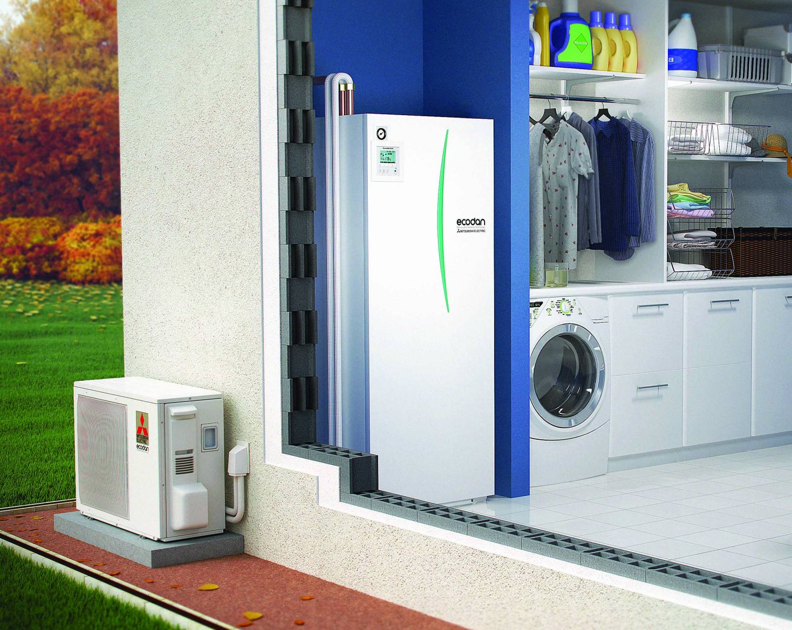 Pompe à chaleur air eau dans une maison à Champigny-sur-Marne